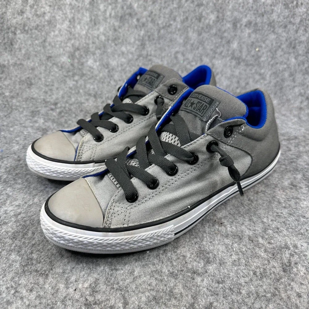 Converse Chuck Taylor All Star Low Gray Blue Canvas Sneakers Junior Size 6
